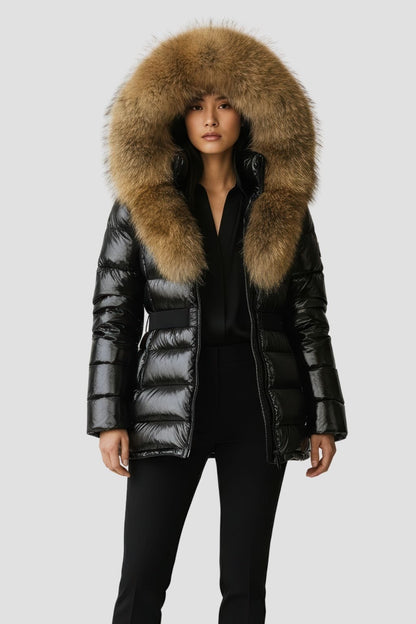 Parka fourrure doré femme Héritage fourrure