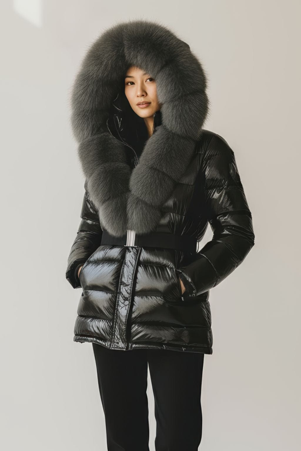 Parka fourrure femme brillante Héritage fourrure