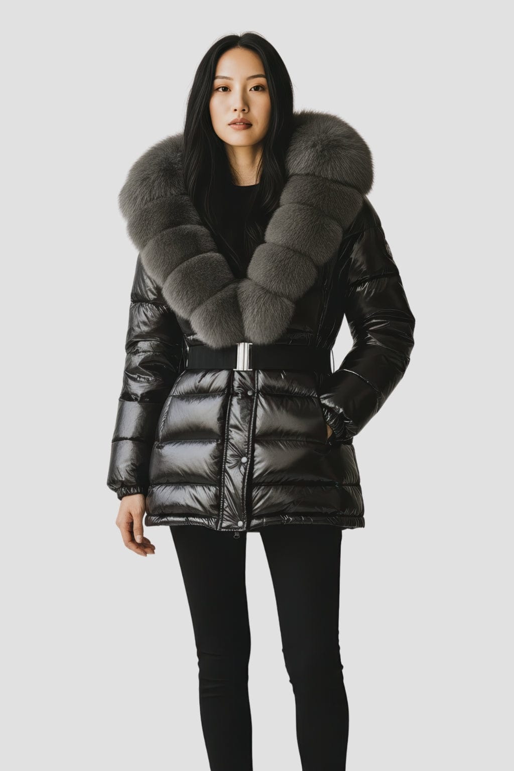 Parka fourrure femme brillante Héritage fourrure