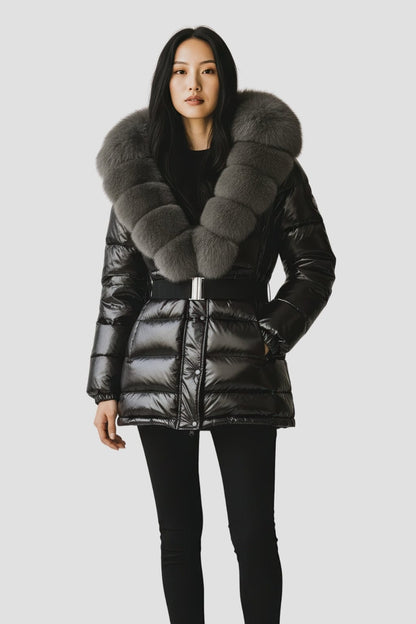 Parka fourrure femme brillante Héritage fourrure