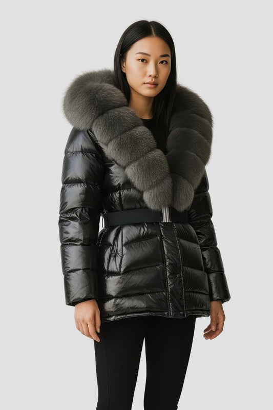 Parka fourrure femme brillante Héritage fourrure