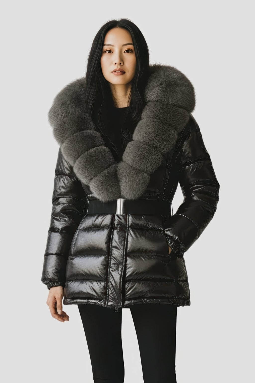 Parka fourrure femme brillante Héritage fourrure