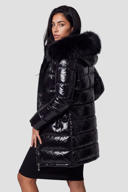 Parka fourrure femme brillante Héritage fourrure