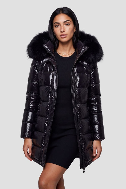 Parka fourrure femme brillante Héritage fourrure