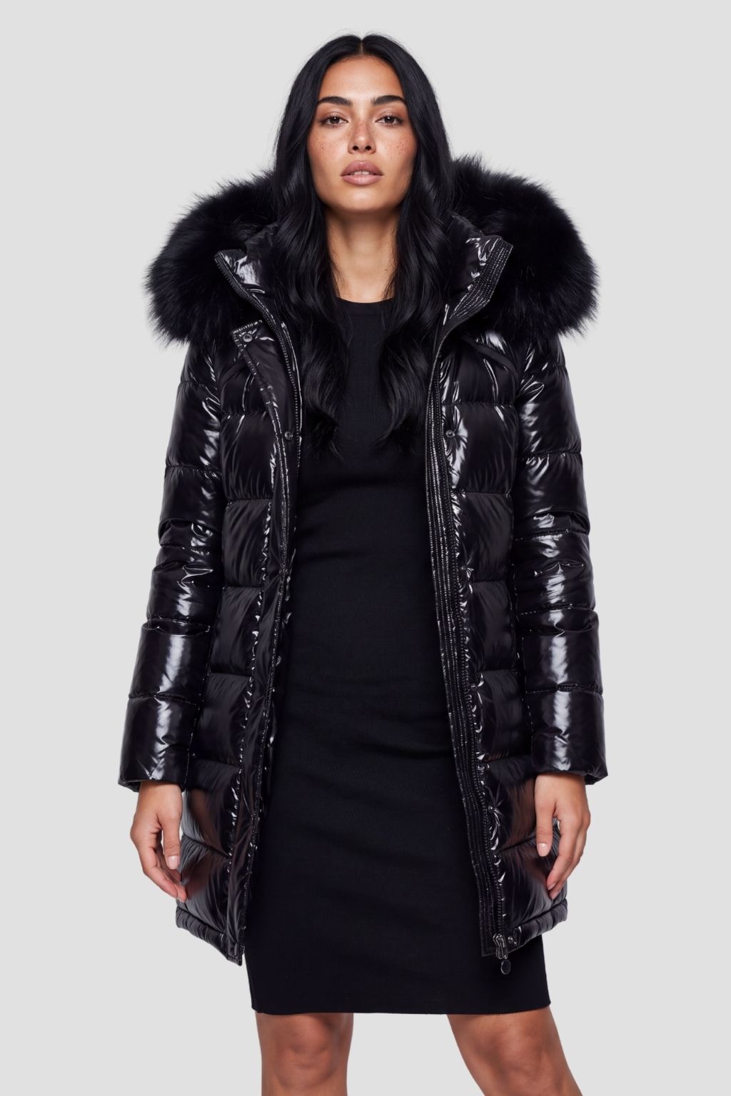 Parka fourrure femme brillante Héritage fourrure