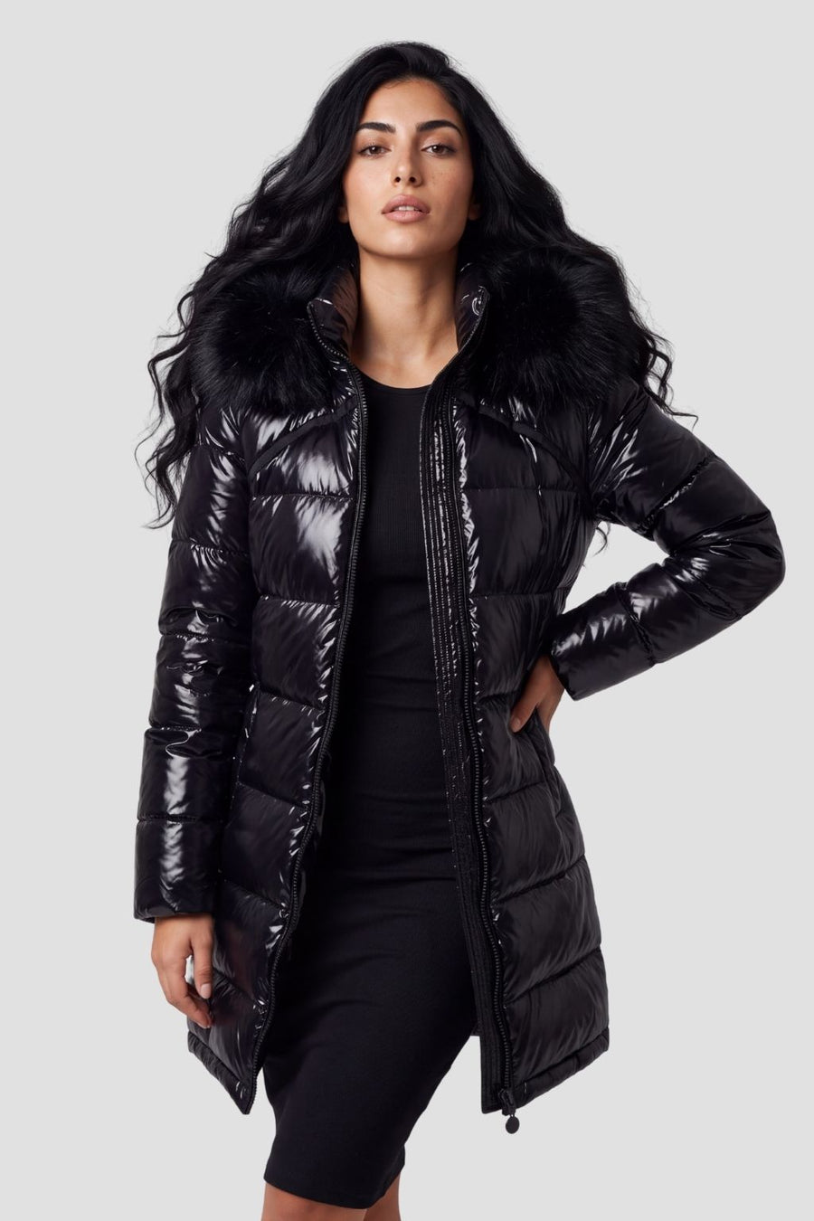 Parka fourrure femme brillante Héritage fourrure