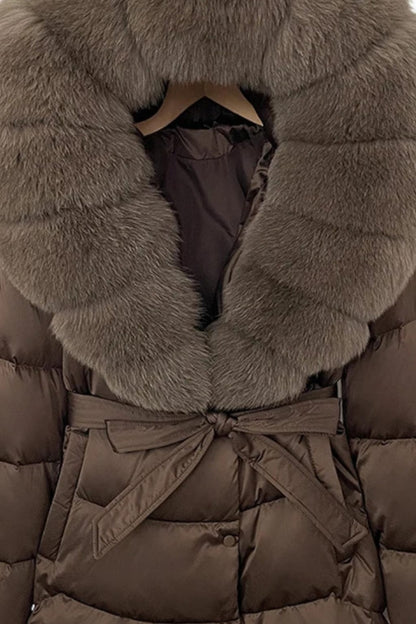 Parka fourrure femme brune Héritage fourrure