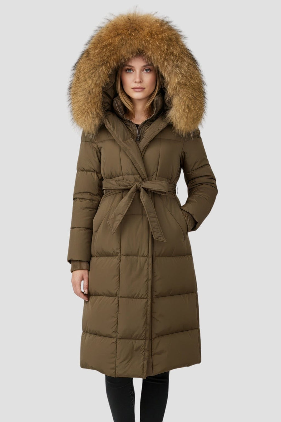 Parka fourrure femme brune Héritage fourrure