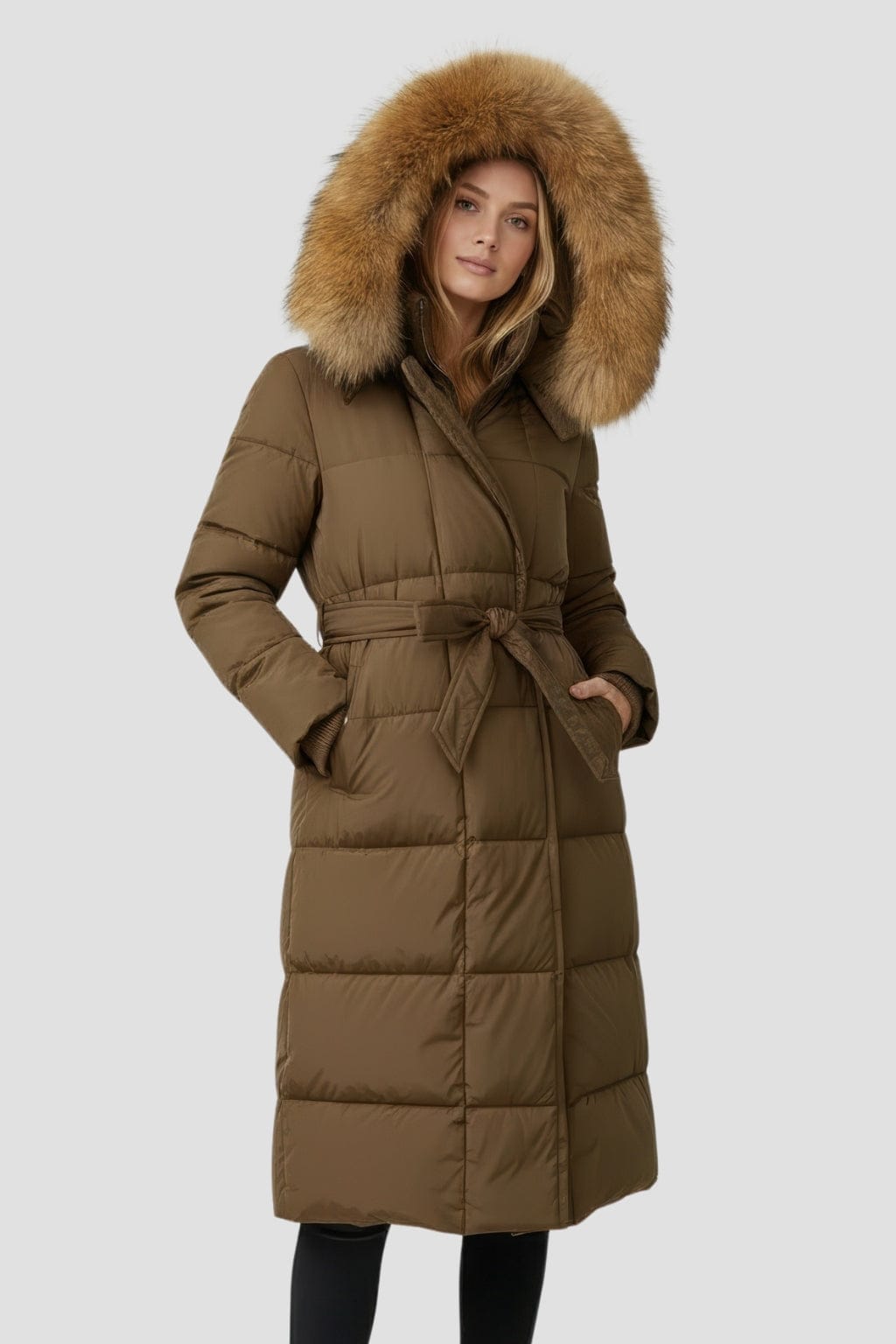 Parka fourrure femme brune Héritage fourrure