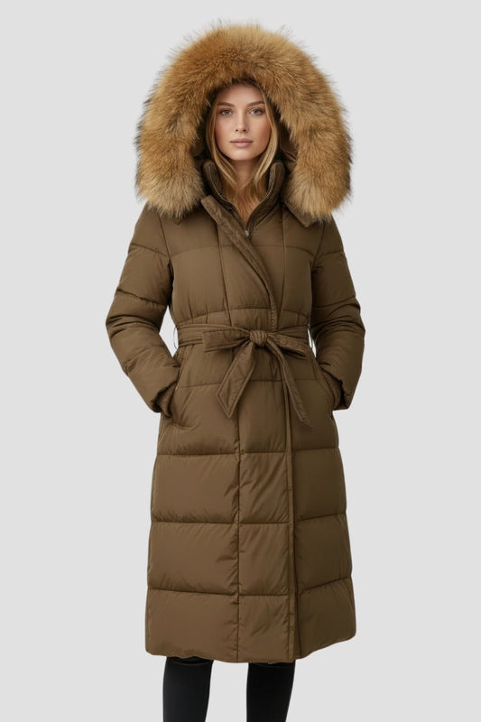 Parka fourrure femme brune Héritage fourrure