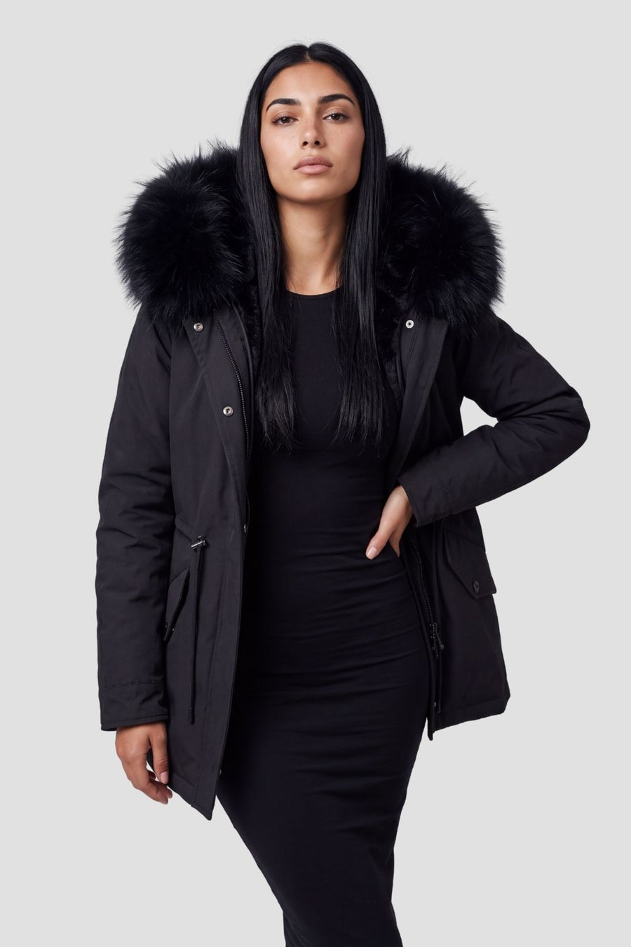 Parka fourrure femme courte Héritage fourrure