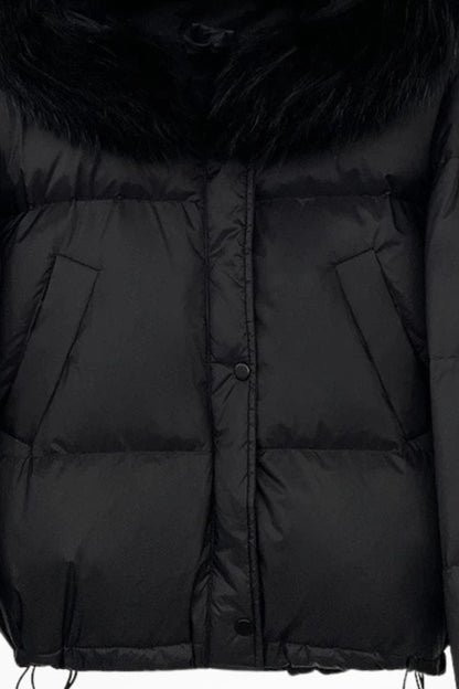 Parka fourrure femme courte noire Héritage fourrure