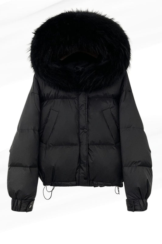 Parka fourrure femme courte noire Héritage fourrure