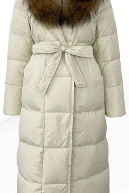 Parka fourrure femme crème Héritage fourrure