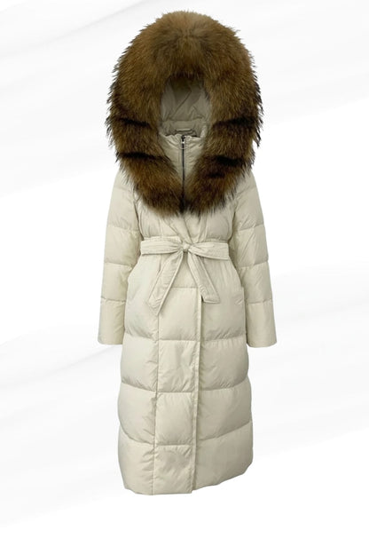 Parka fourrure femme crème Héritage fourrure