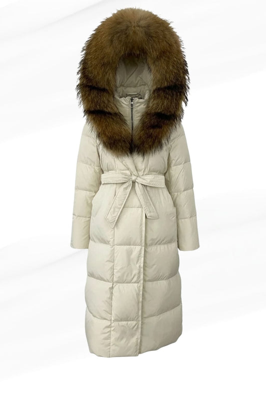 Parka fourrure femme crème Héritage fourrure
