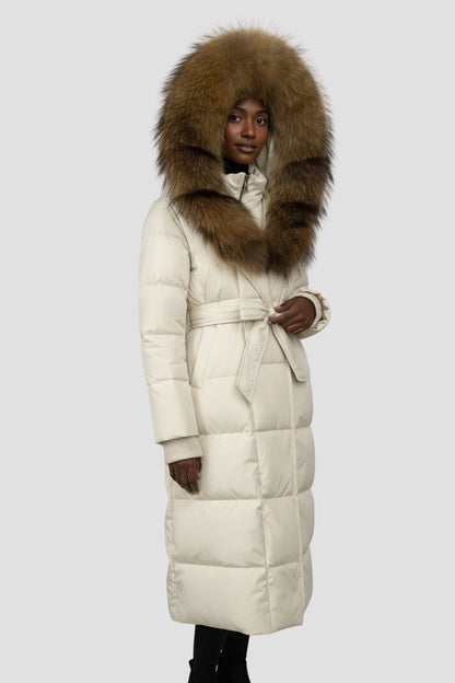 Parka fourrure femme crème Héritage fourrure