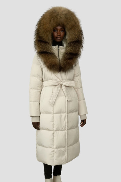 Parka fourrure femme crème Héritage fourrure