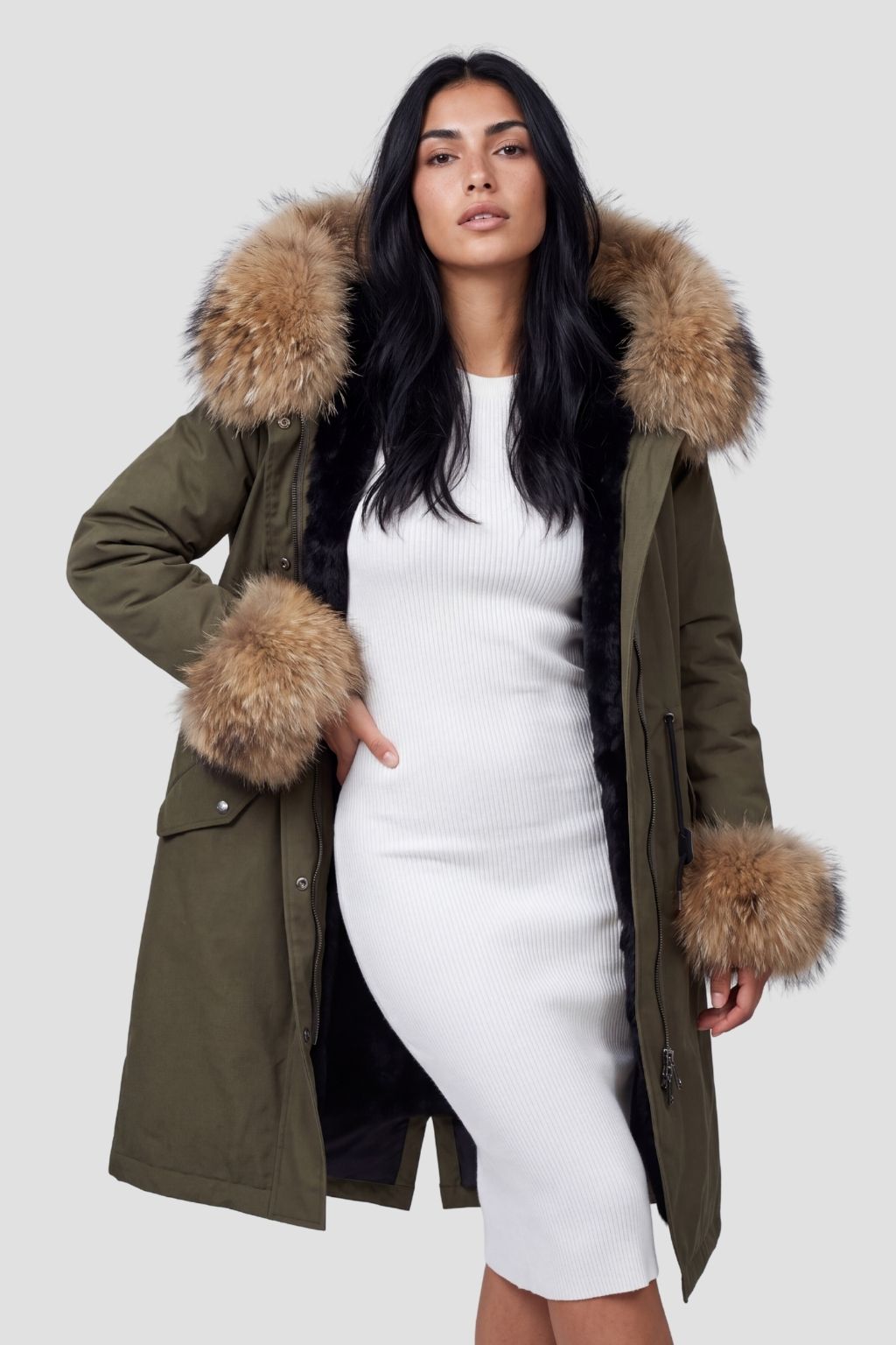 Parka fourrure femme grande taille Héritage fourrure