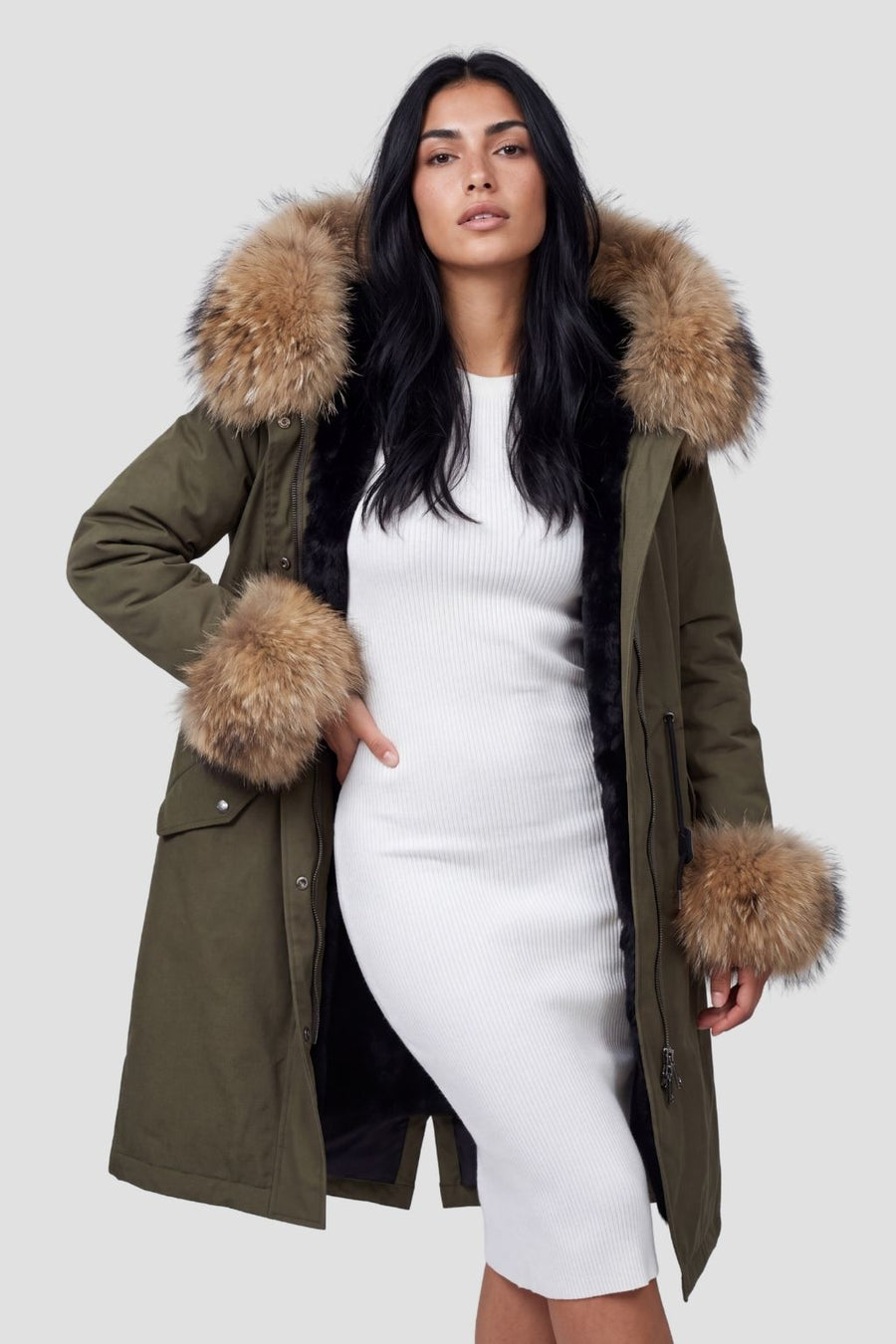 Parka fourrure femme grande taille Héritage fourrure