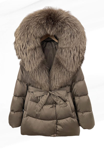 Parka fourrure femme gris Héritage fourrure