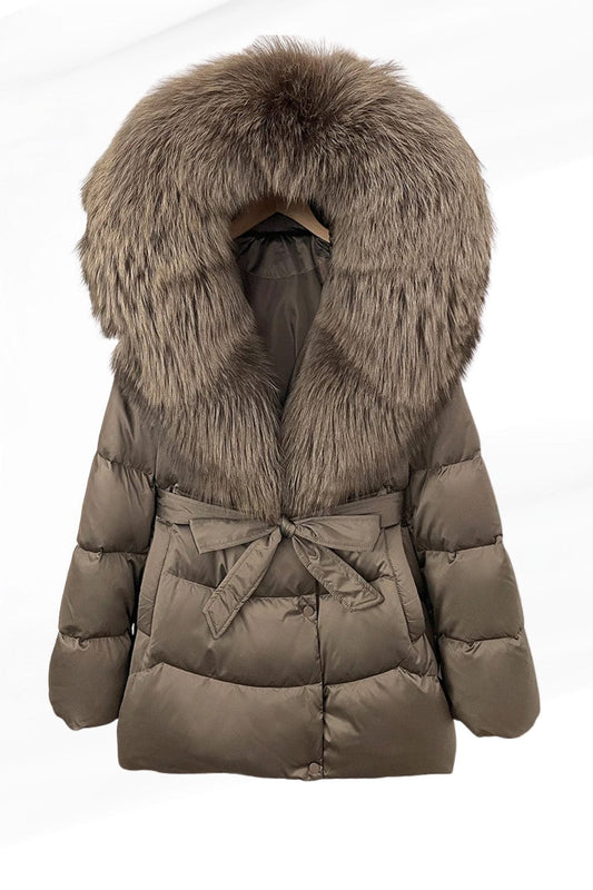 Parka fourrure femme gris Héritage fourrure