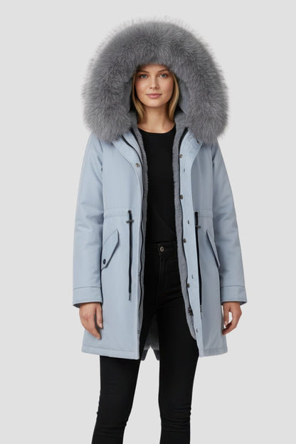 Parka fourrure femme gris Héritage fourrure