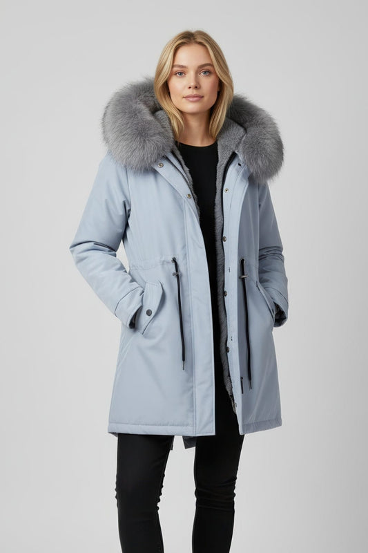 Parka fourrure femme gris Héritage fourrure