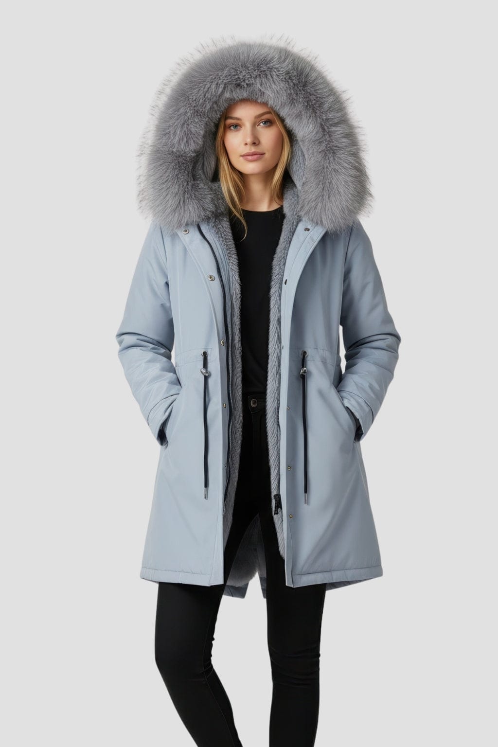Parka fourrure femme gris Héritage fourrure