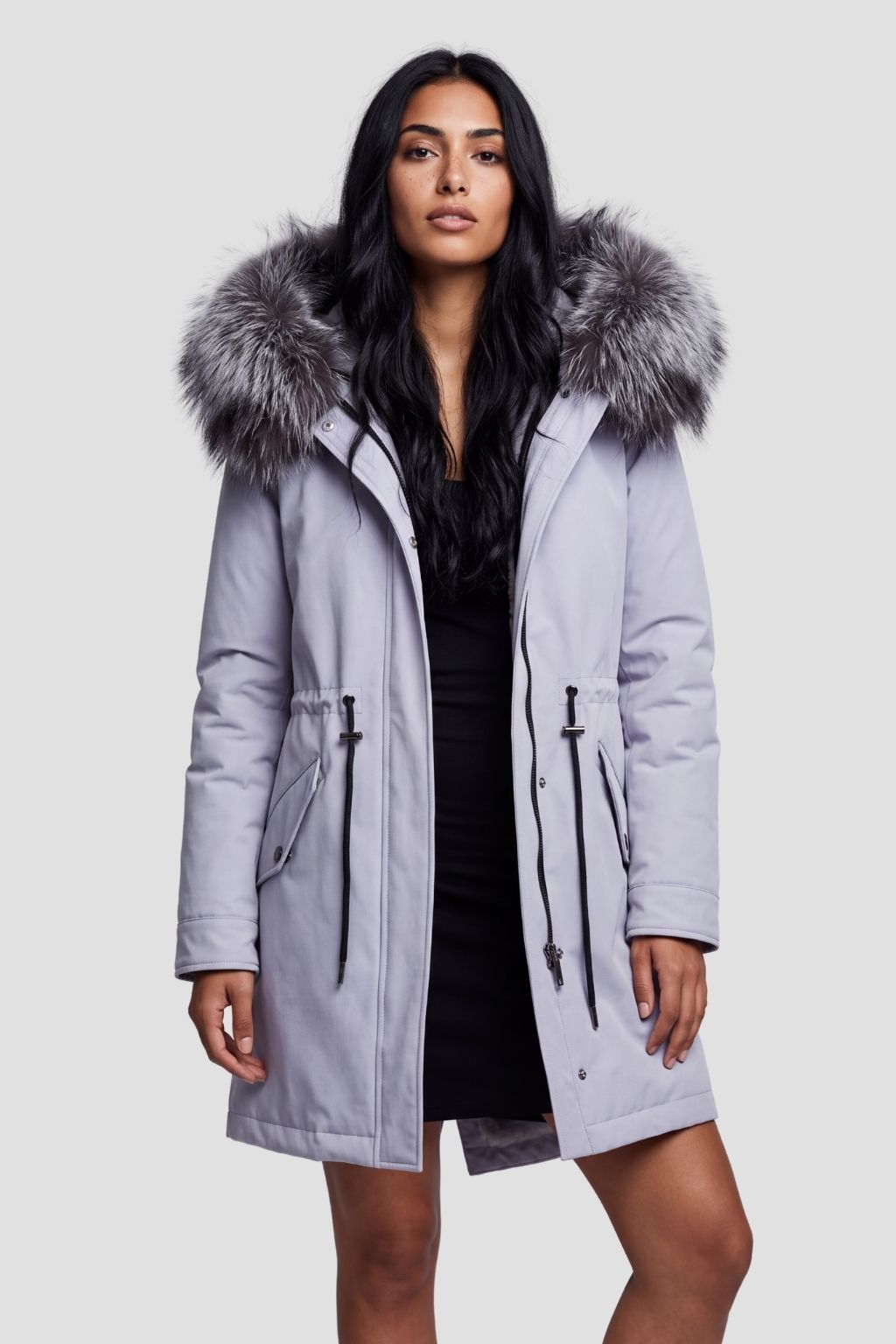 Parka fourrure femme gris Héritage fourrure