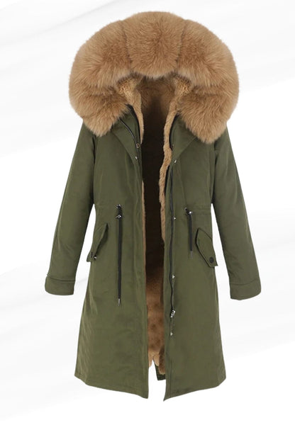 Parka fourrure femme kaki Héritage fourrure