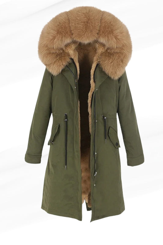 Parka fourrure femme kaki Héritage fourrure