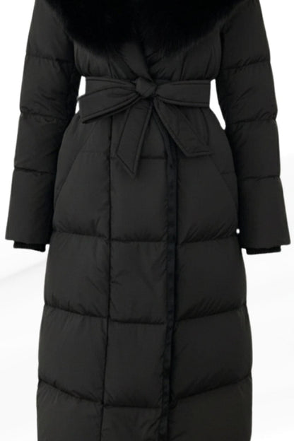 Parka fourrure femme longue noire Héritage fourrure