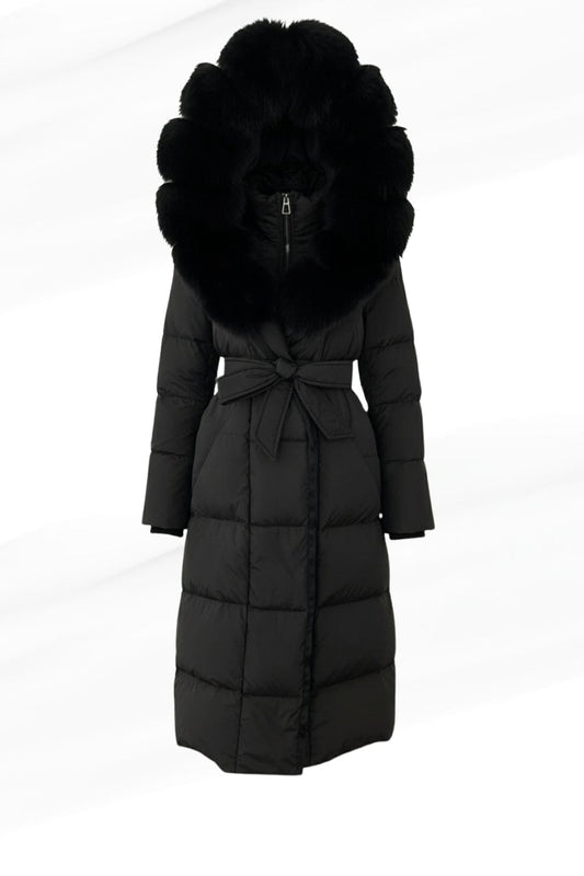 Parka fourrure femme longue noire Héritage fourrure