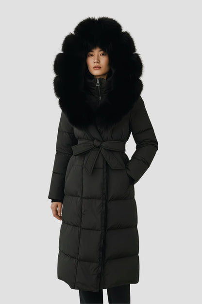 Parka fourrure femme longue noire Héritage fourrure