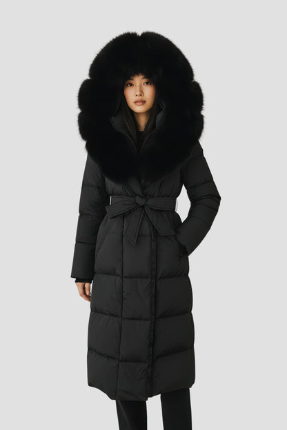 Parka fourrure femme longue noire Héritage fourrure