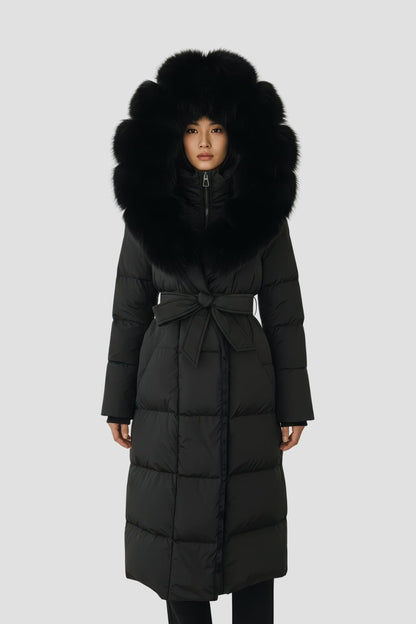 Parka fourrure femme longue noire Héritage fourrure