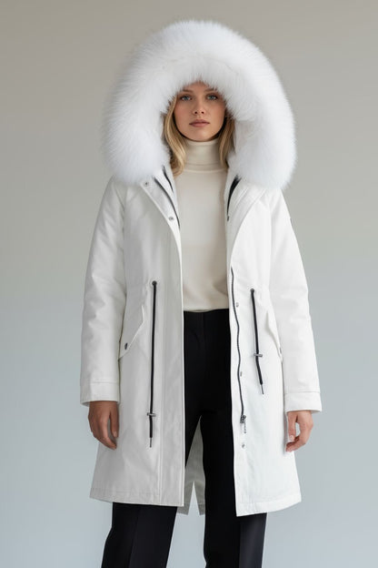 parka fourrure femme lumineuse Héritage fourrure