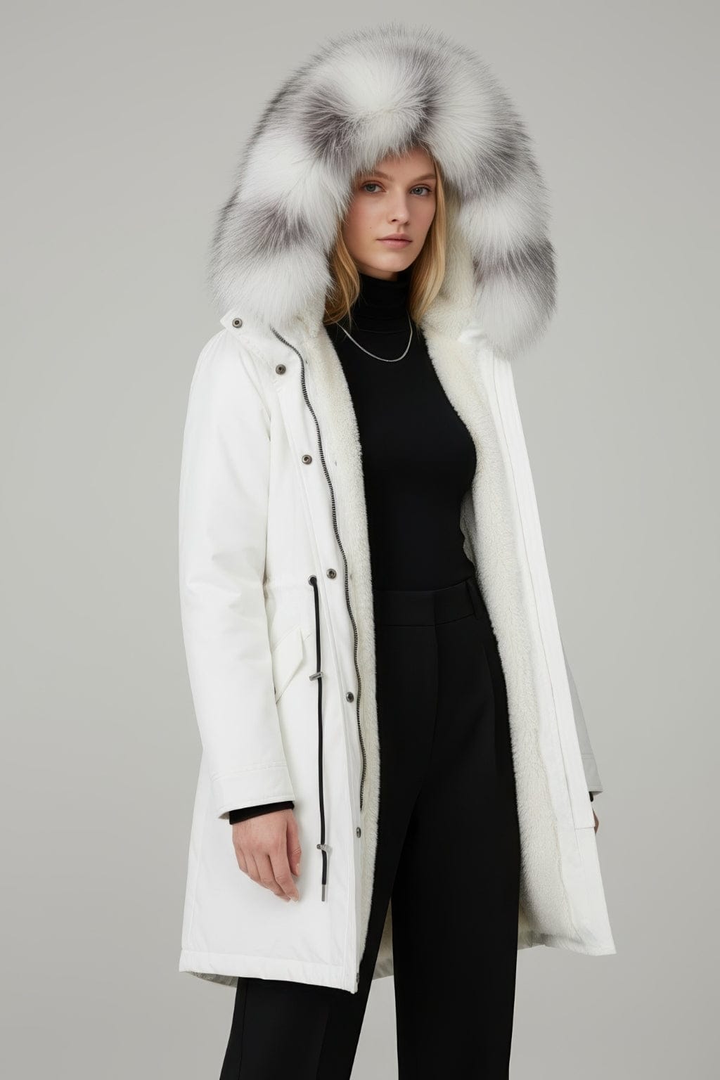 Parka fourrure femme lumineuse Héritage fourrure