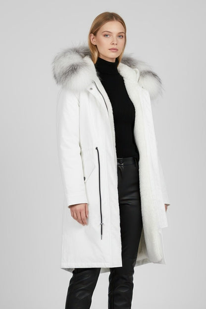 Parka fourrure femme lumineuse Héritage fourrure