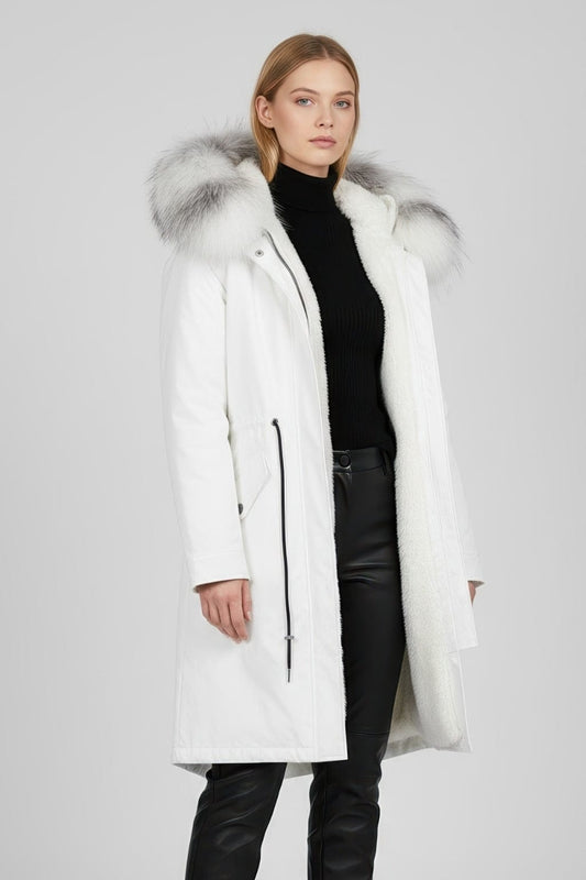 Parka fourrure femme lumineuse Héritage fourrure