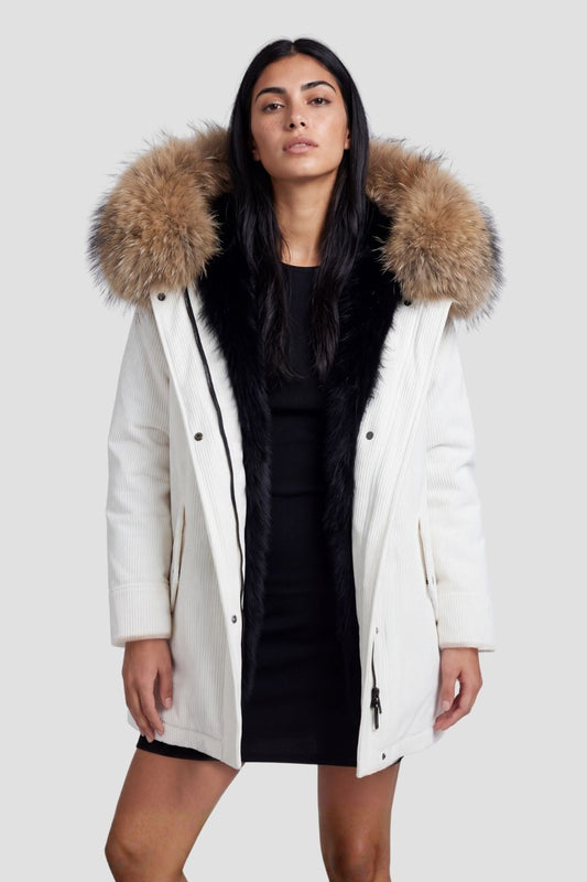Parka fourrure femme lumineuse Héritage fourrure