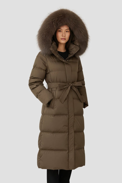 Parka fourrure femme marron Héritage fourrure