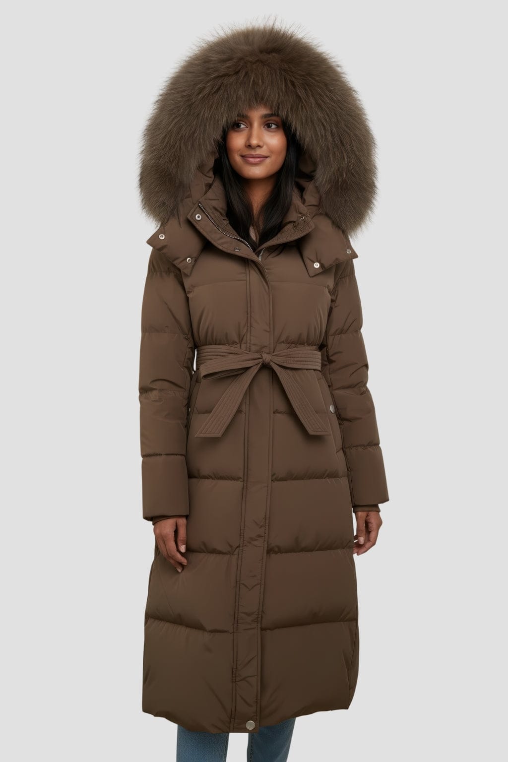Parka fourrure femme marron Héritage fourrure