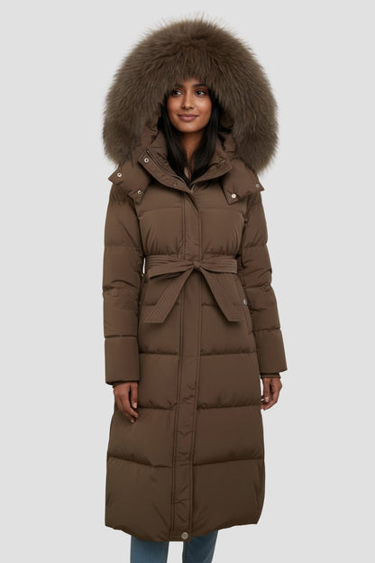 Parka fourrure femme marron Héritage fourrure