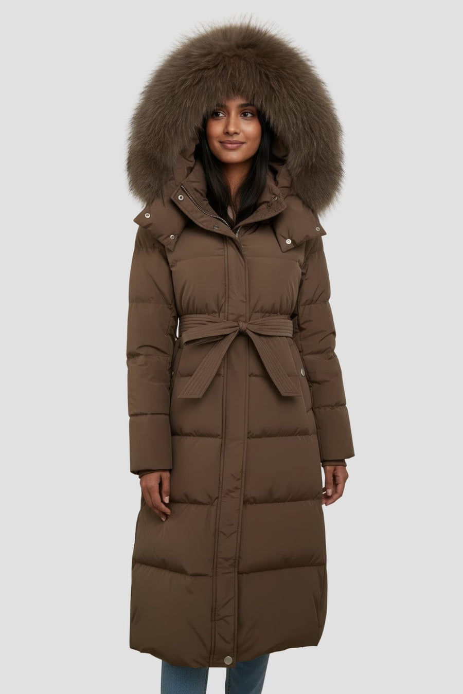 Parka fourrure femme marron Héritage fourrure