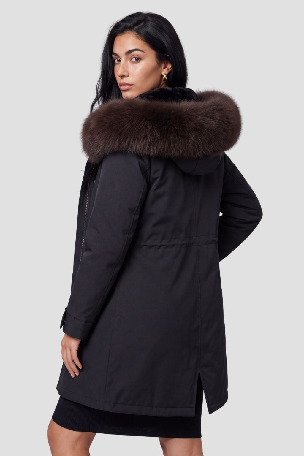 Parka fourrure femme marron Héritage fourrure