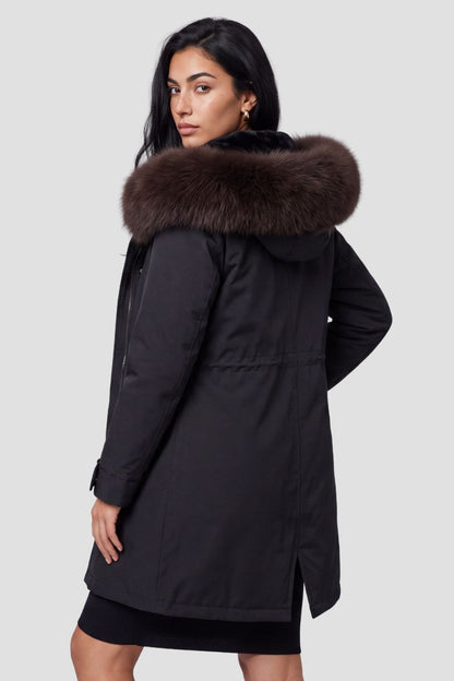 Parka fourrure femme marron Héritage fourrure