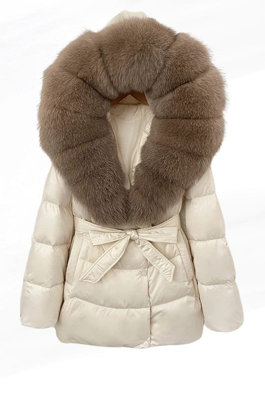 Parka fourrure femme nacré Héritage fourrure
