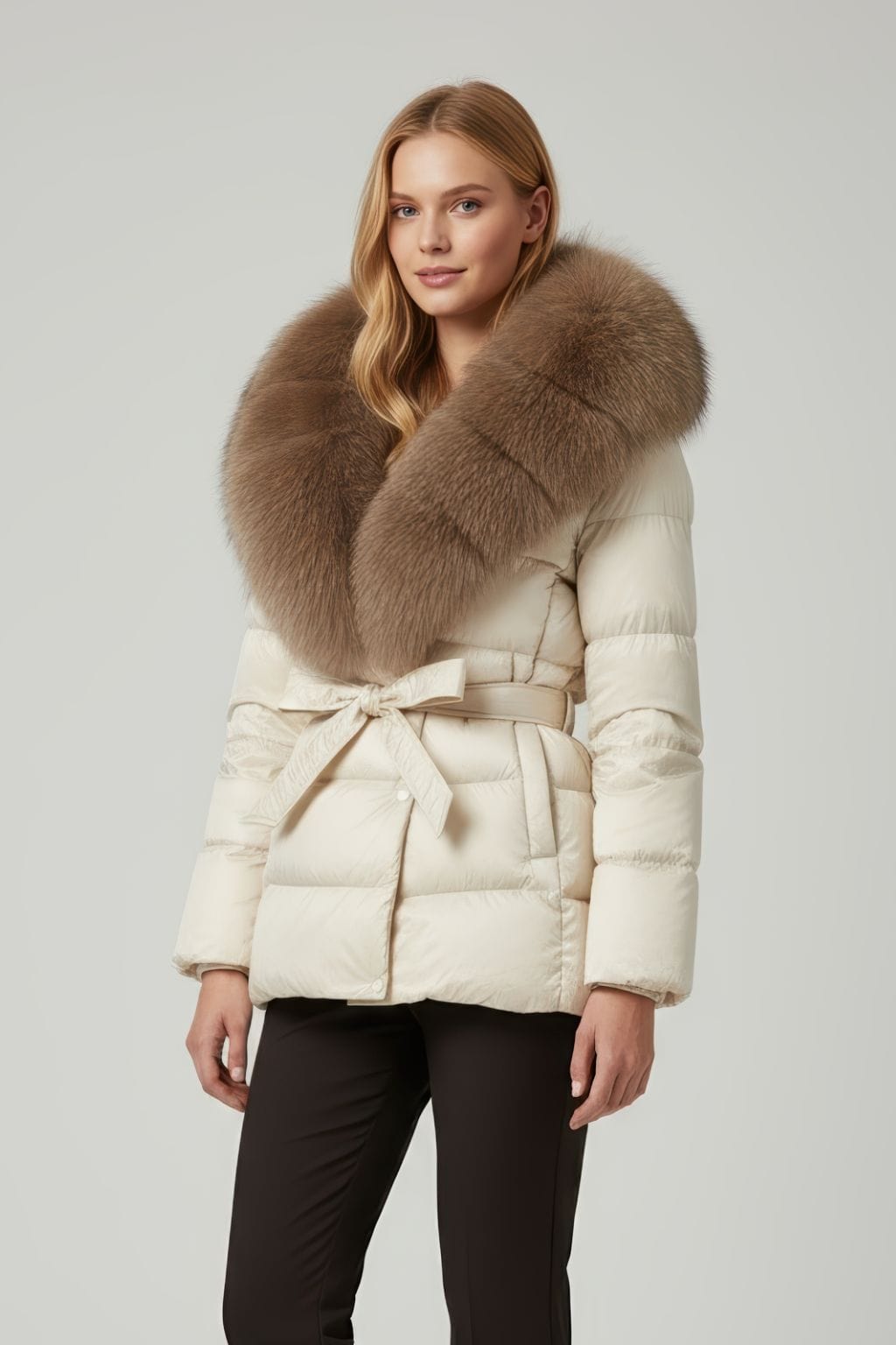 Parka fourrure femme nacré Héritage fourrure